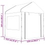 Gazebo con Tetto Bianco 8,92x2,28x2,69 m in Polietilene