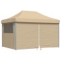 Tendone per Feste Pieghevole Pop-Up con 4 Pareti Beige