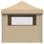 Tendone per Feste Pieghevole Pop-Up con 4 Pareti Beige