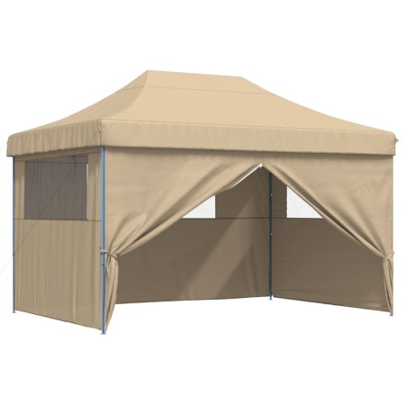 Tendone per Feste Pieghevole Pop-Up con 4 Pareti Beige