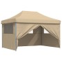 Tendone per Feste Pieghevole Pop-Up con 4 Pareti Beige