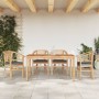 Set da Pranzo per Giardino 5 pz in Legno Massello di Teak