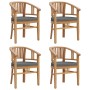 Set da Pranzo per Giardino 5 pz in Legno Massello di Teak