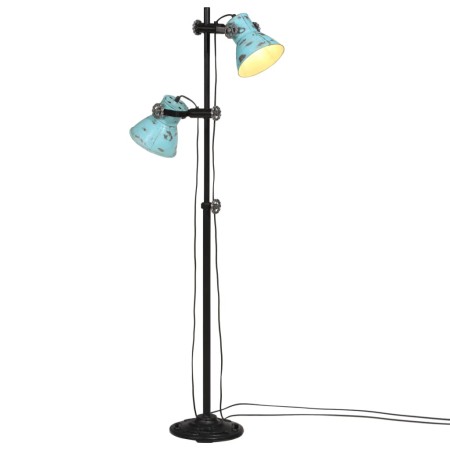 Lampada da Terra 25 W Blu Anticato 25x25x90/160 cm E27