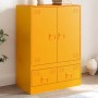 Credenza Giallo Senape 67x39x95 cm in Acciaio