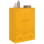 Credenza Giallo Senape 67x39x95 cm in Acciaio