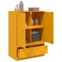 Credenza Giallo Senape 67x39x95 cm in Acciaio