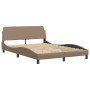 Letto con Materasso Cappuccino 140x200cm Similpelle