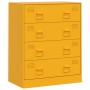 Credenza Giallo Senape 67x39x83 cm in Acciaio