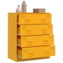 Credenza Giallo Senape 67x39x83 cm in Acciaio