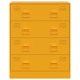 Credenza Giallo Senape 67x39x83 cm in Acciaio