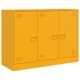 Credenza Giallo Senape 99x39x73 cm in Acciaio