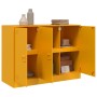 Credenza Giallo Senape 99x39x73 cm in Acciaio