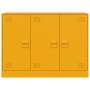 Credenza Giallo Senape 99x39x73 cm in Acciaio