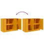 Credenza Giallo Senape 99x39x73 cm in Acciaio