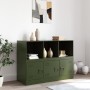 Credenza Verde Oliva 99x39x73 cm in Acciaio