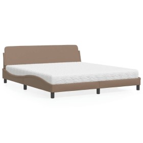 Letto con Materasso Cappuccino 180x200cm Similpelle