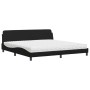 Letto con Materasso Nero 200x200 cm in Similpelle