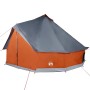 Tenda Familiare Tipi 10 Persone Grigia e Arancione Impermeabile