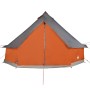 Tenda Familiare Tipi 10 Persone Grigia e Arancione Impermeabile