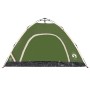 Tenda da Campeggio 4 Persone Verde a Rilascio Rapido
