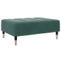 Poggiapiedi Verde Scuro 77x55x31 cm in Velluto