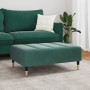 Poggiapiedi Verde Scuro 77x55x31 cm in Velluto