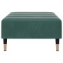 Poggiapiedi Verde Scuro 77x55x31 cm in Velluto
