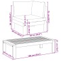 Set Divani da Giardino 4pz con Cuscini Legno Massello di Acacia