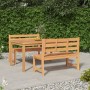 Set da Pranzo per Giardino 3 pz in Legno Massello di Teak