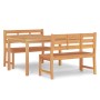 Set da Pranzo per Giardino 3 pz in Legno Massello di Teak