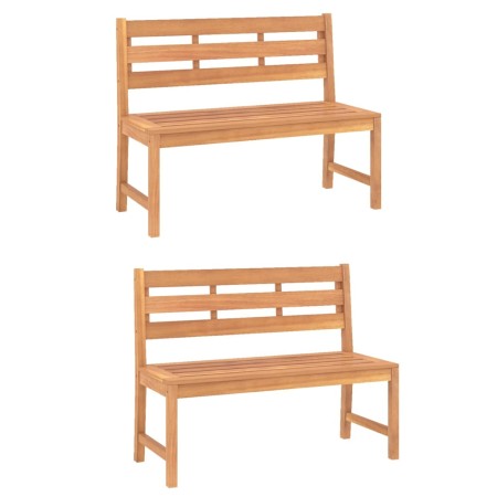 Set da Pranzo per Giardino 3 pz in Legno Massello di Teak