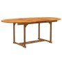 Set Pranzo da Giardino 5pz Legno Massello di Acacia e Textilene