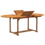 Set Pranzo da Giardino 5pz Legno Massello di Acacia e Textilene