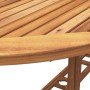 Set Pranzo da Giardino 5pz Legno Massello di Acacia e Textilene