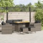 Set Divano da Giardino 6 pz con Cuscini Grigio in Polyrattan