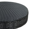 Tavolo da Giardino Nero 60,5x106 cm in Polyrattan