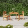 Set da Pranzo per Giardino 3 pz in Legno Massello di Teak