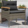 Set Divani da Giardino 3 pz con Cuscini Grigio in Polyrattan