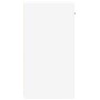 Comodini 2pz Bianchi 35x34x65 cm in Legno Multistrato