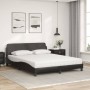 Letto con Materasso Nero 160x200 cm in Similpelle