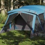 Tenda da Campeggio con Portico per 4 Persone Blu Impermeabile