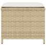 Sgabelli Giardino con Cuscini 4pz Beige 40x40x35 cm Polyrattan