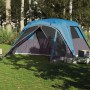 Tenda da Campeggio con Portico per 4 Persone Blu Impermeabile