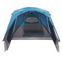 Tenda da Campeggio con Portico per 4 Persone Blu Impermeabile