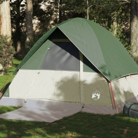 Tenda da Campeggio a Cupola per 4 Persone Verde Impermeabile