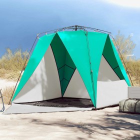 Tenda da Spiaggia 4 Persone Verde Rilascio Rapido Impermeabile