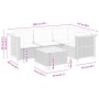 Set Divani da Giardino 5 pz con Cuscini in Polyrattan Nero