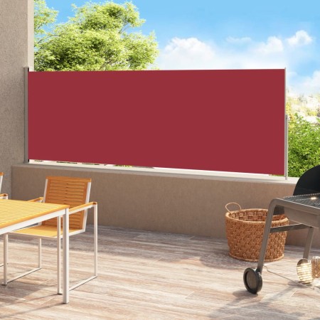 Tenda Laterale Retrattile per Patio 200x500 cm Rossa