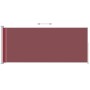 Tenda Laterale Retrattile per Patio 220x500 cm Rossa